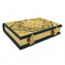 Коран с филигранью (золото) литьем и гранатами в замшевой шкатулке 020(фз)
