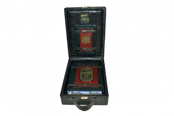 ПОДАРОЧНЫЙ НАБОР "История железных дорог" в кожаном переплете