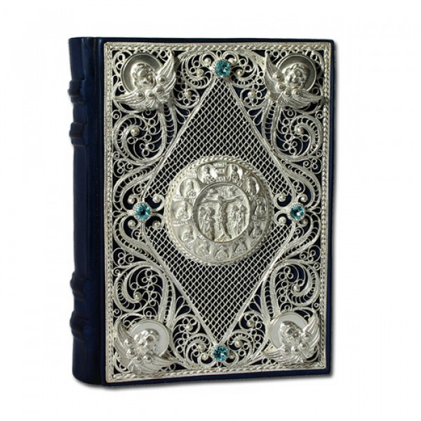 Православный Молитвослов с филигранью. Коллекционное издание в кожаном переплете 029(ф)