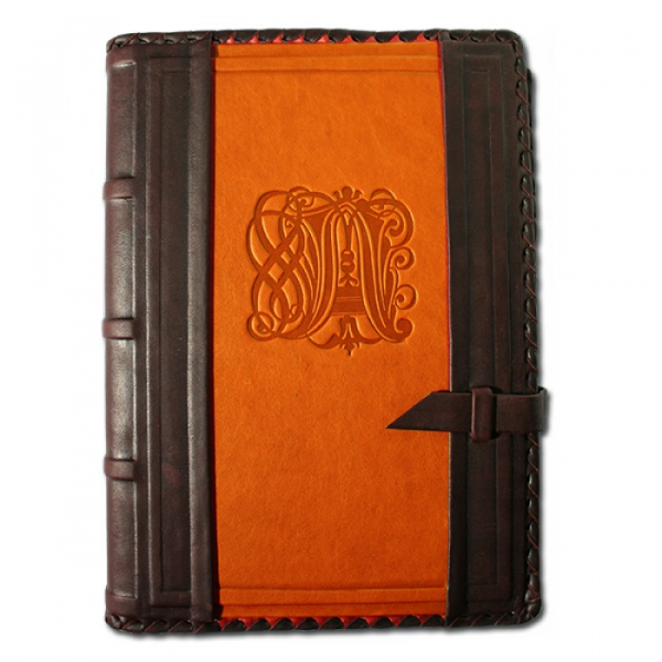 Ежедневник в стиле 19 века модель 18. Кожаный переплет