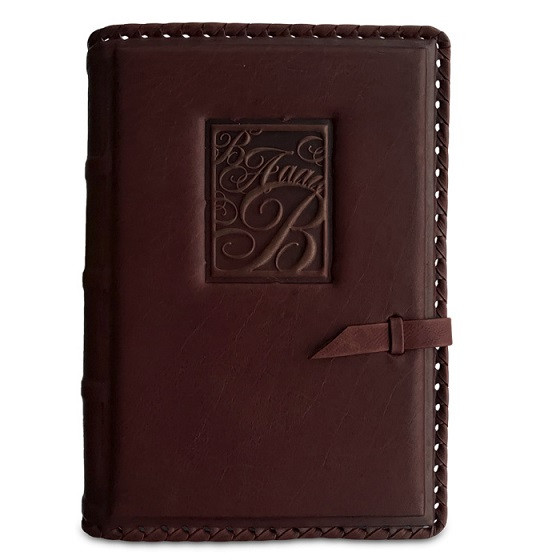 Ежедневник в стиле 19 века модель 24. Кожаный переплет