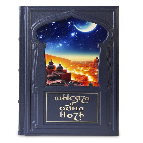 Элитная книга в кожаном переплете "1001 ночь. Лучшие сказки Шахерезады" 645(з)